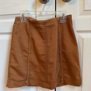 Free people brown mini skirt